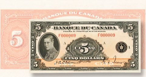 Bankovky z Kanady, Kolumbie, Hondurasu si pritiahli pozornosť v aukcii