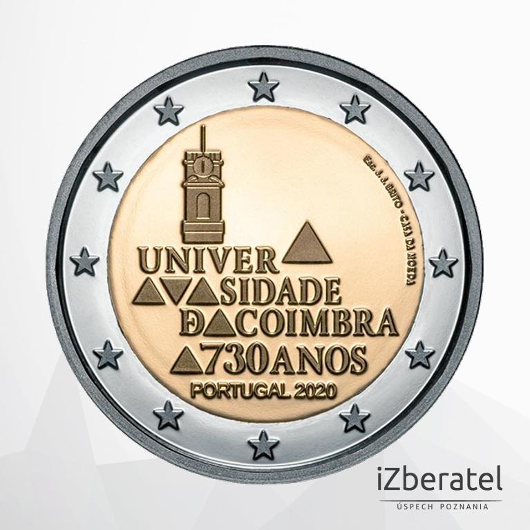 Pamätná dvojeurovka 730 rokov od založenia Coimbra univerzity