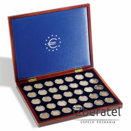 Drevený box na 35 ks 2 EURO mincí 